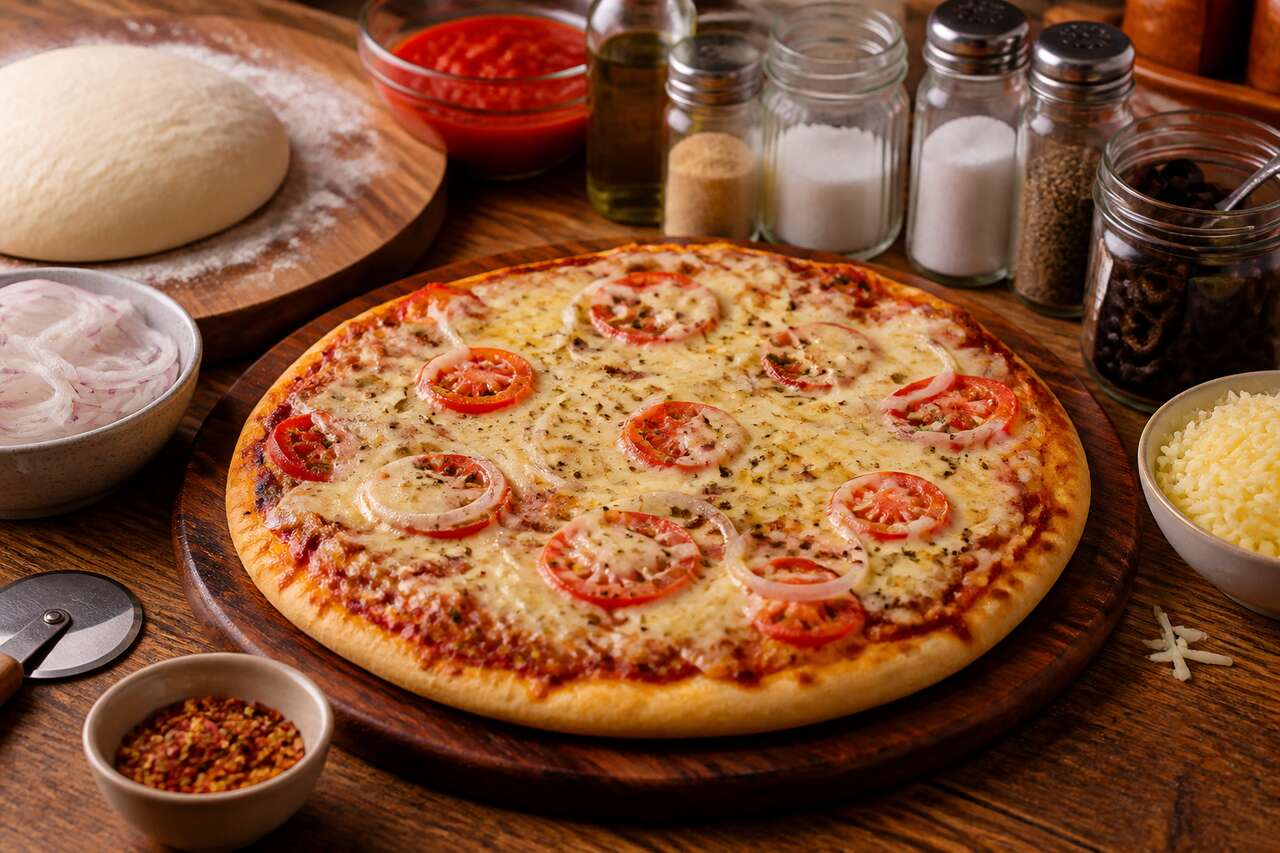 Comment réussir une pizza aux tomates fraîches et oignons ?