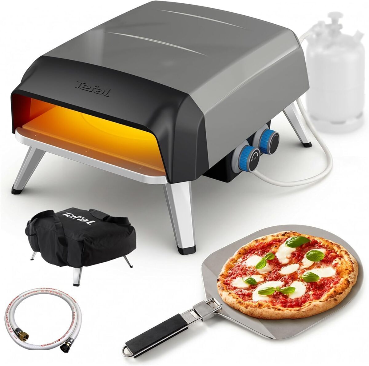 Test du four extérieur Tefal Pizza Pronto YY5728FB : pierre rotative et cuisson uniforme