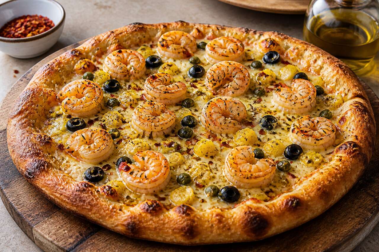 Pizza d'été aux crevettes et citron confit : une alliance surprenante entre terre et mer