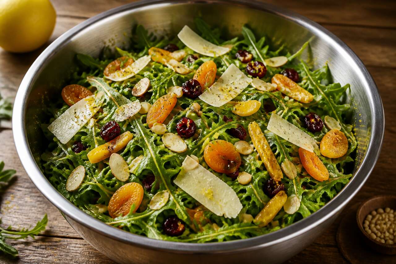 Salade de roquette au parmesan et fruits d'été : une explosion de fraîcheur en pleine canicule
