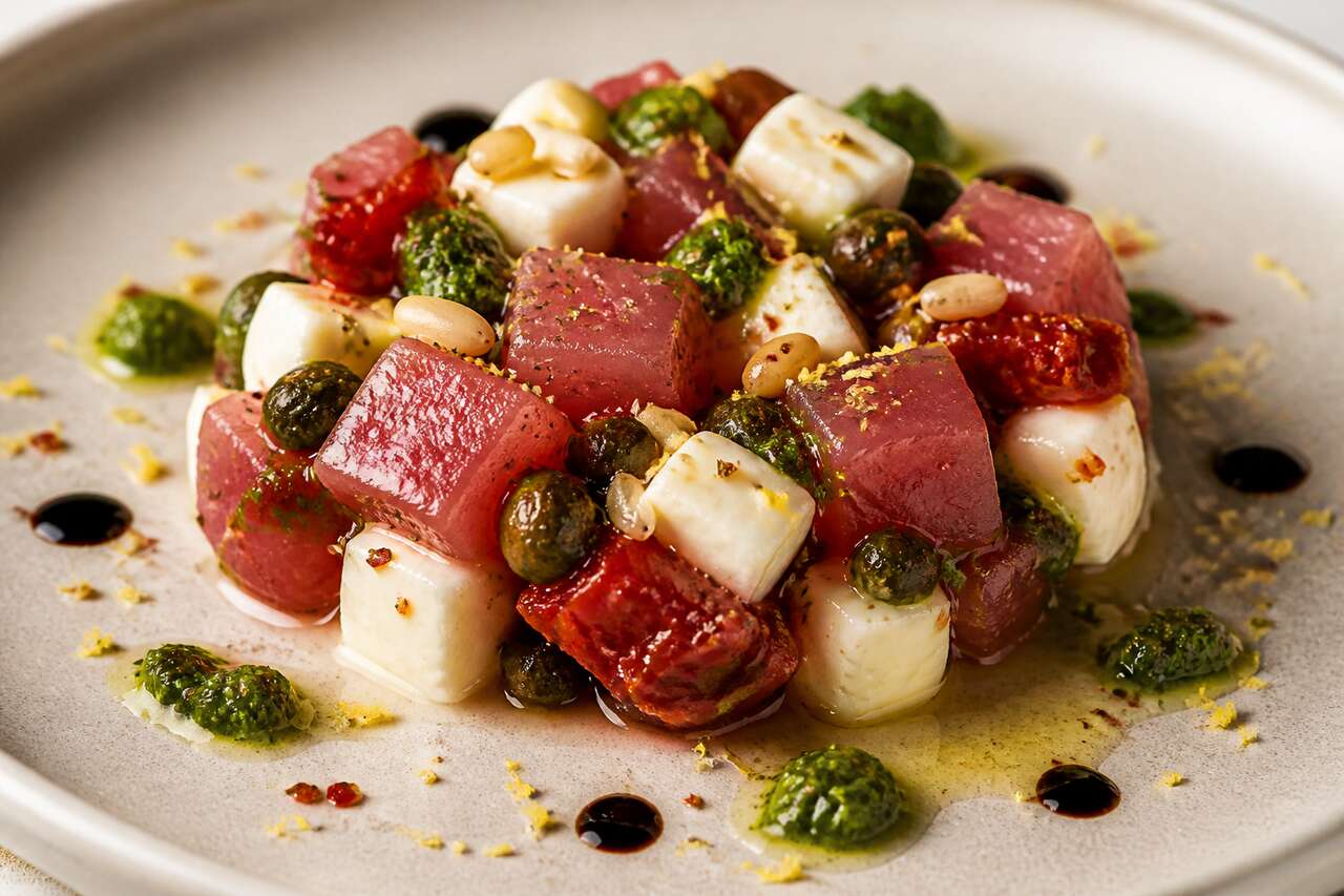 Tartare de thon à la mode caprese : le plat 100 % cru et ultra-frais pour l'été