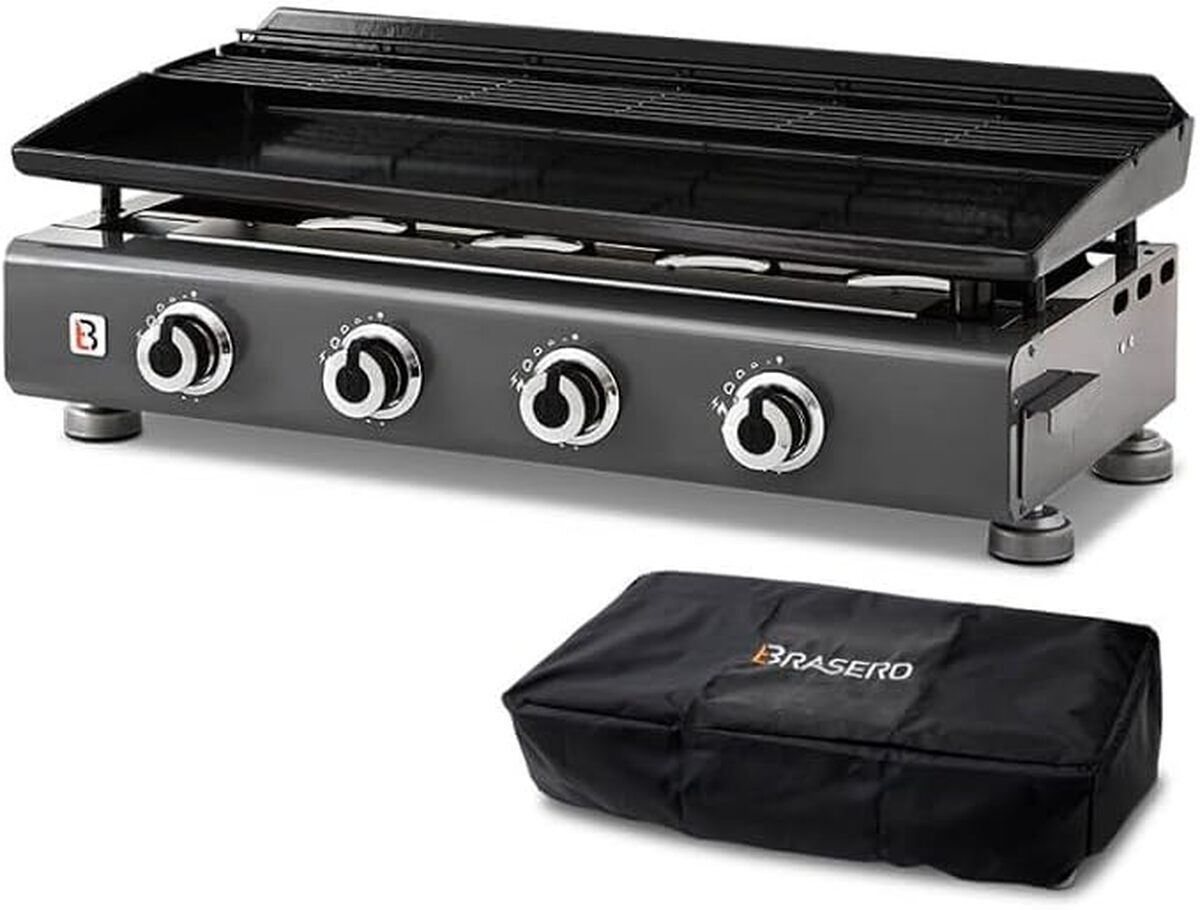 Test de la plancha gaz Silvia IIG Gun Metal 4 feux de brasero by Favex : performance et convivialité