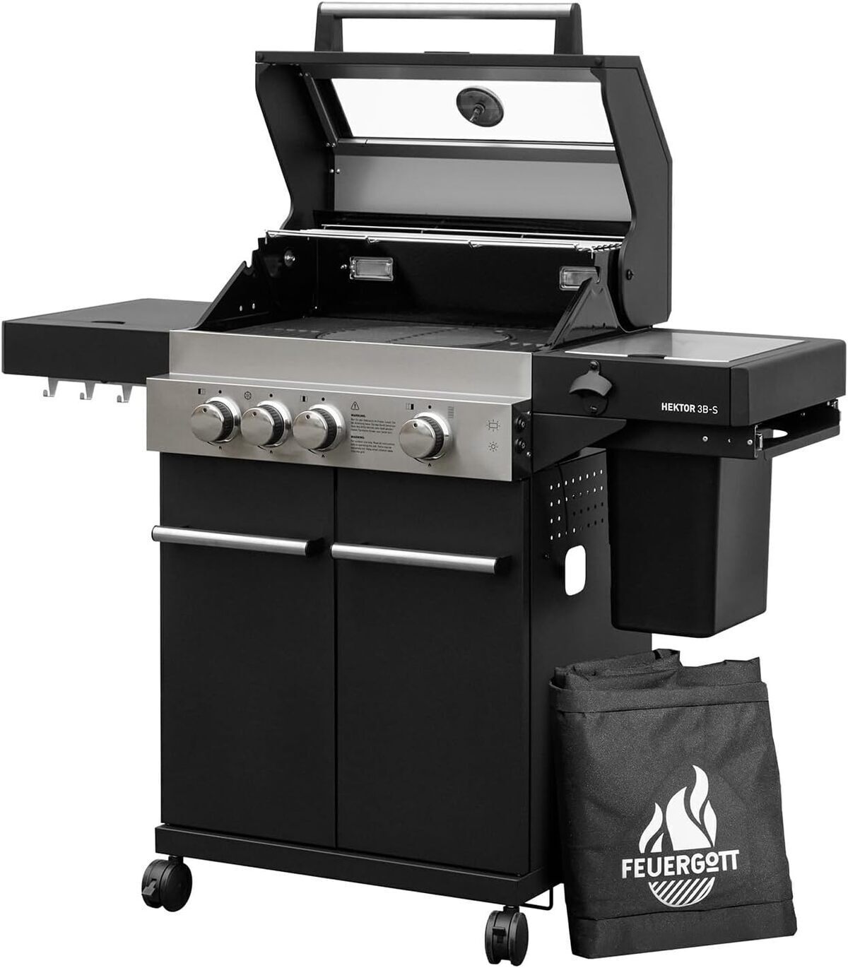 Test : barbecue à gaz FEUERGOTT Hektor 3B-S, puissance et polyvalence
