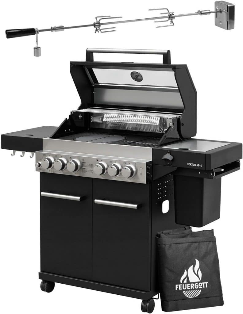 Test : barbecue Feuergott Hector 4B-S avec broche rotative