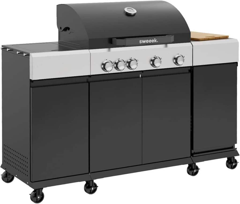 Test du barbecue gaz Sweeek Maxime : 4 brûleurs et feu latéral