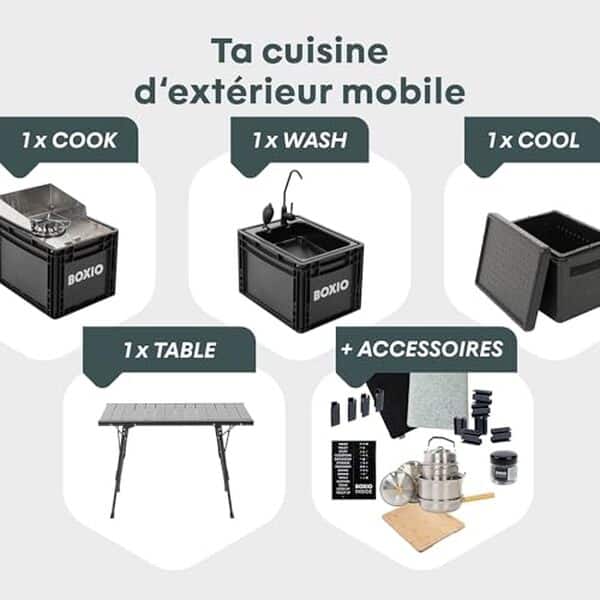 Découvrez notre test complet du Kitchen Bundle Plus Boxio, la solution idéale pour une cuisine de camping mobile, pratique et autonome en toutes circonstances.