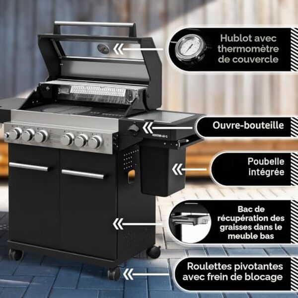 Découvrez notre test complet du barbecue à gaz FEUERGOTT Hektor 4B-S : puissance, polyvalence et qualité de cuisson pour vos repas en famille.