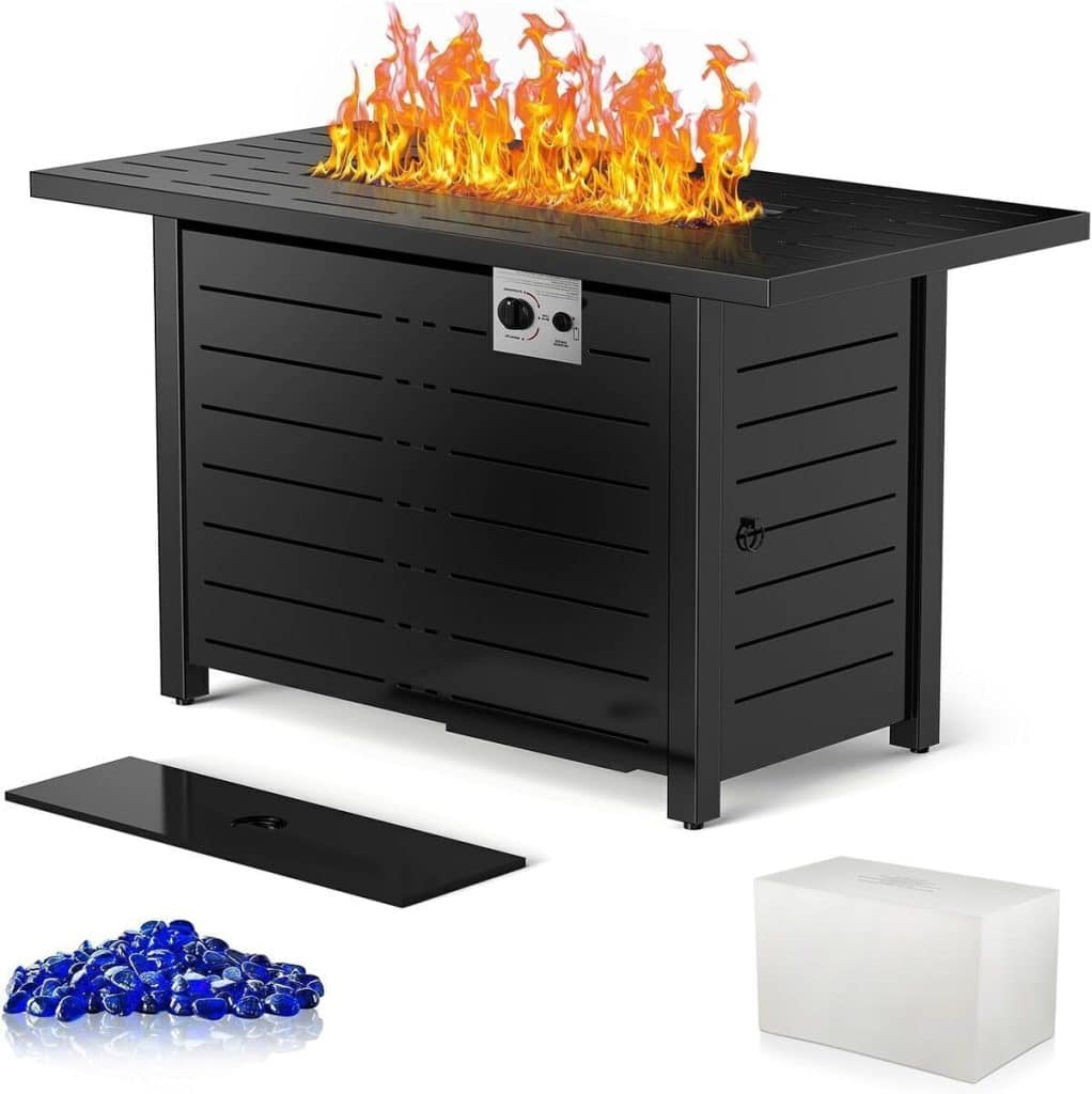 Test brasero Xbeauty : table de foyer à gaz 50 000 BTU