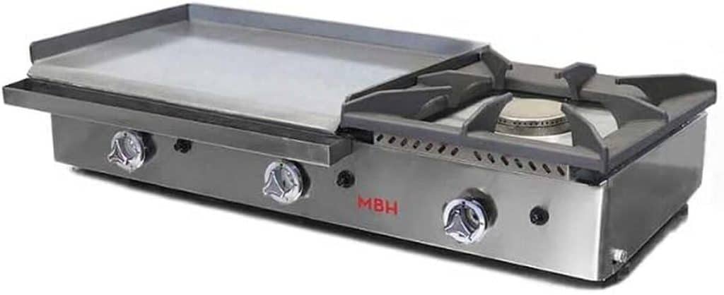 Test de la plancha à gaz professionnelle MBH 600x400 mm : performance et polyvalence