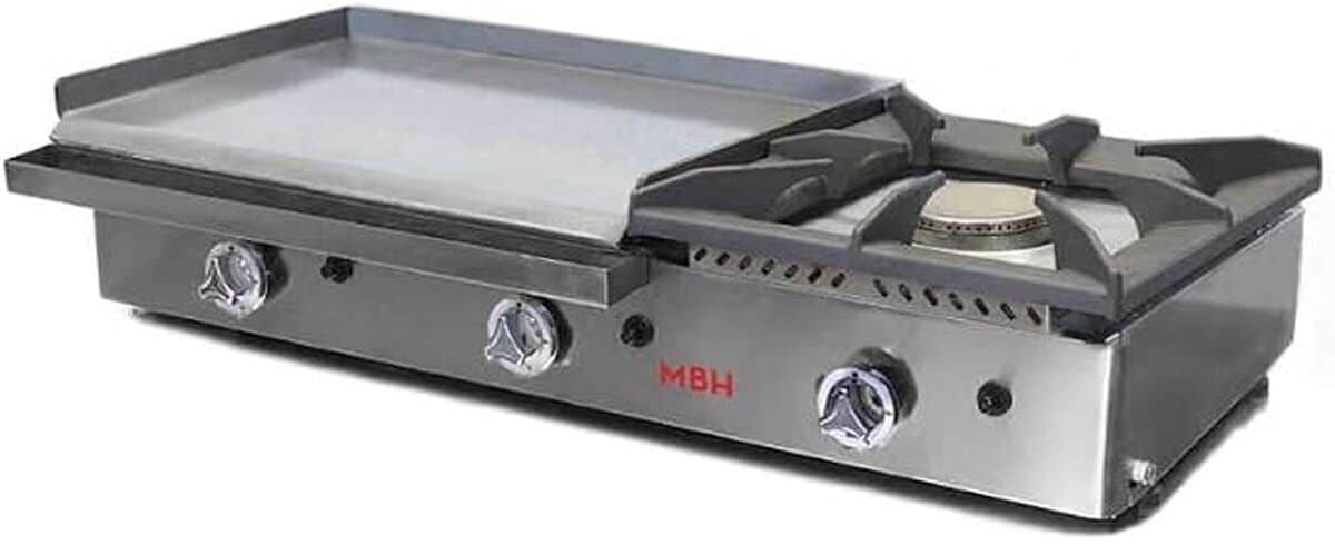 Test de la plancha à gaz professionnelle MBH 600x400 mm : performance et polyvalence