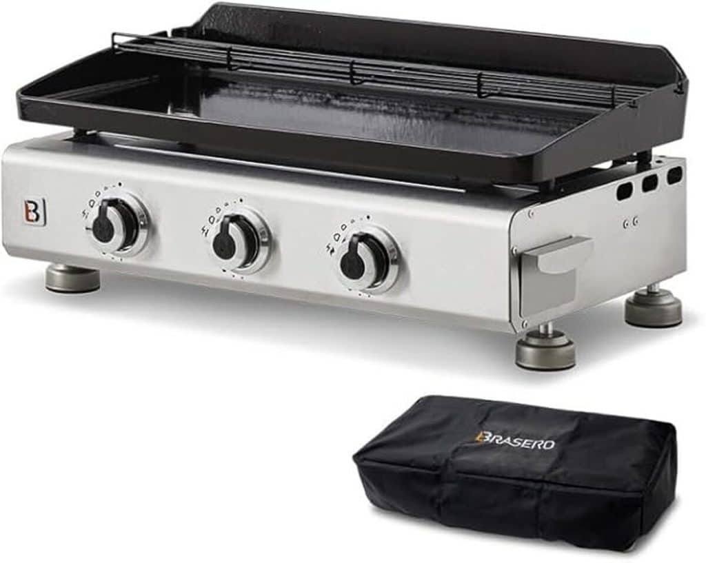 Test de la plancha Silvia II G inox 3 feux brasero : performance et convivialité