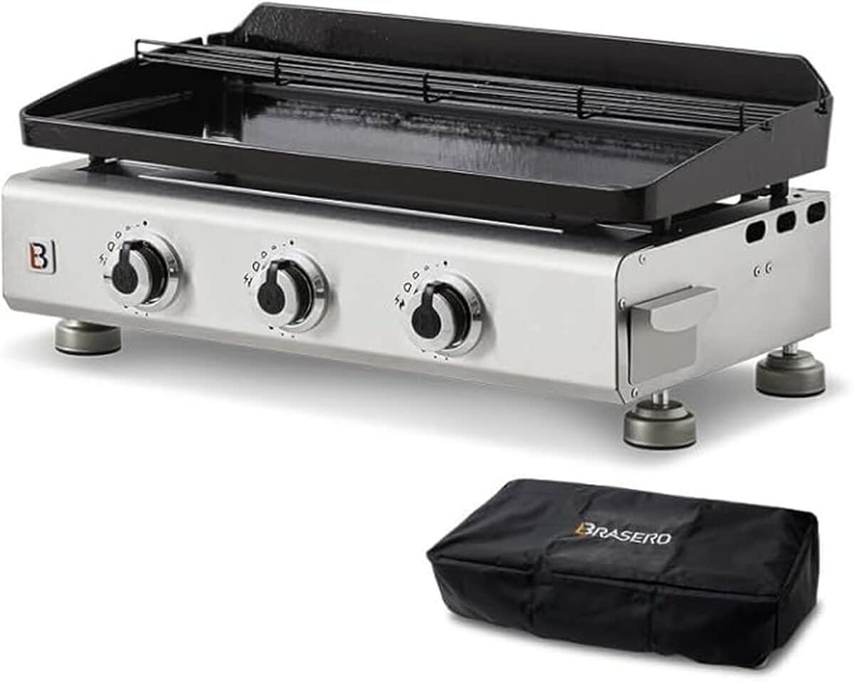 Test de la plancha Silvia II G inox 3 feux brasero : performance et convivialité