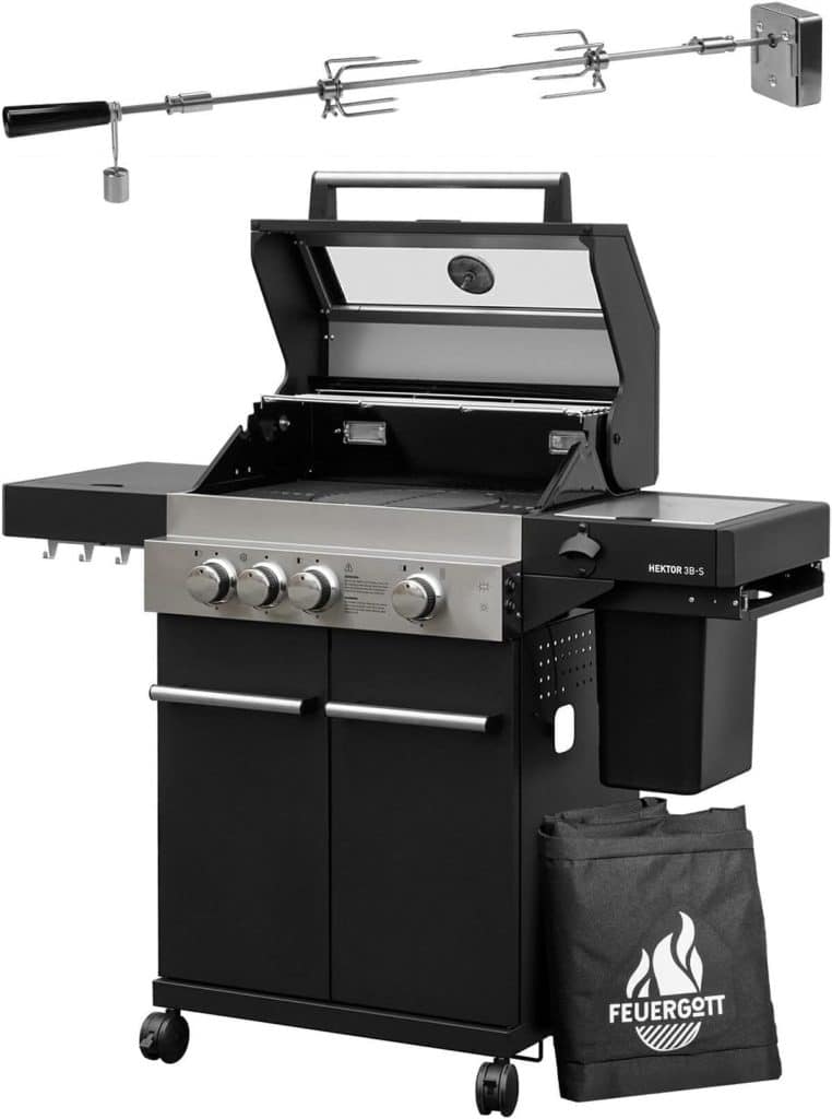 Test du barbecue à gaz Feuergott Hector 3B-S : puissance et polyvalence