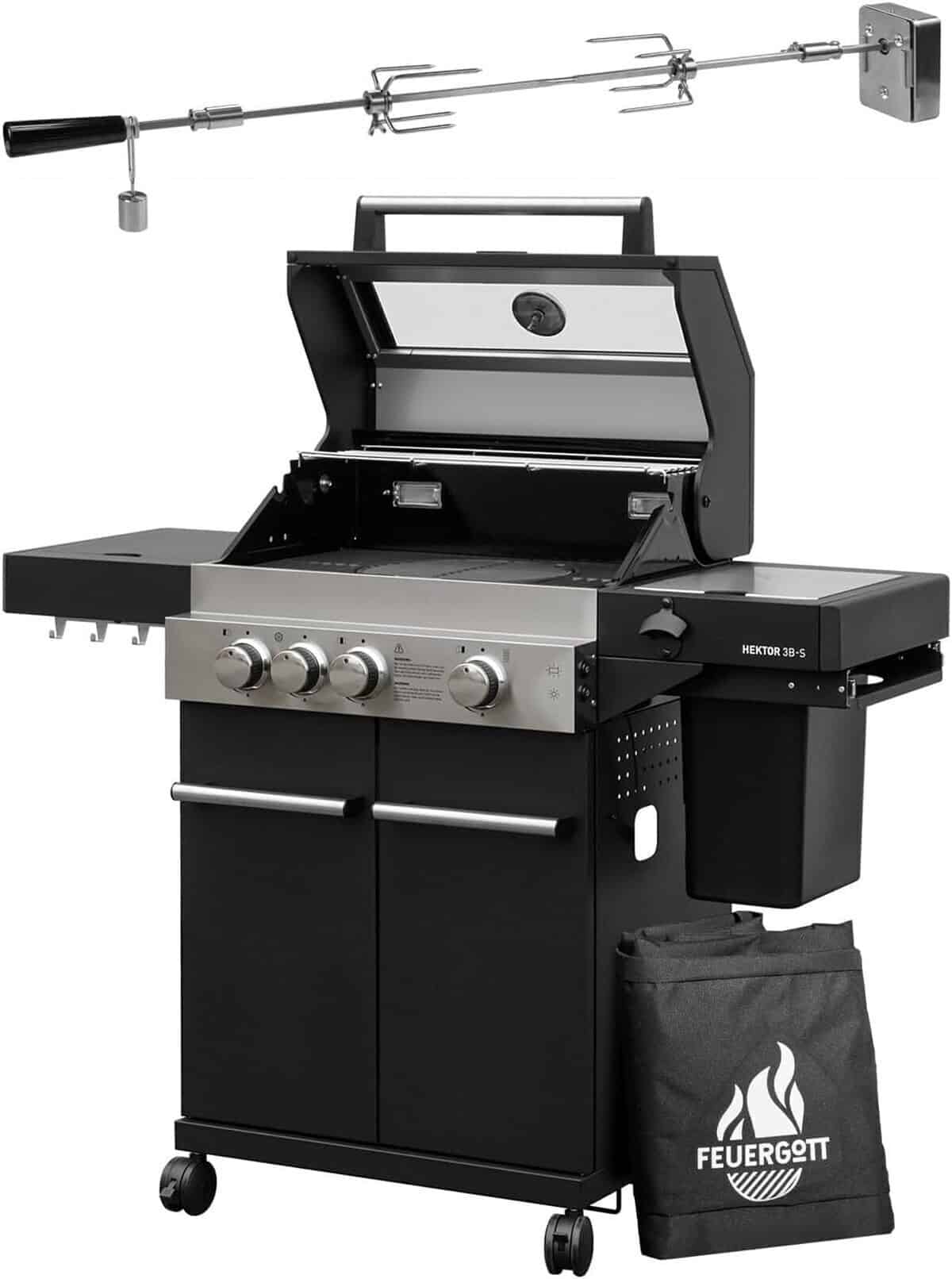 Test du barbecue à gaz Feuergott Hector 3B-S : puissance et polyvalence