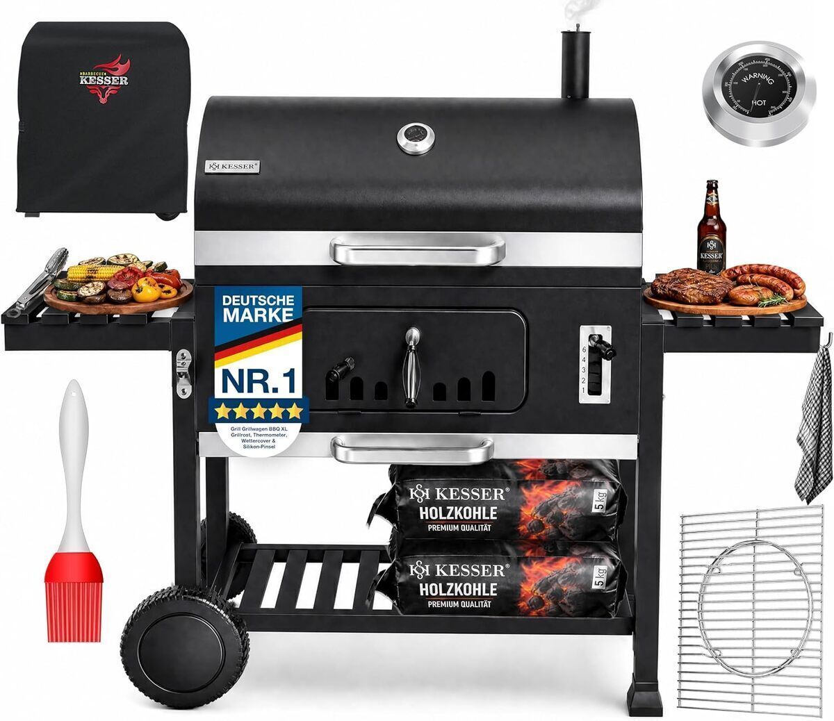 Test du barbecue KESSER XXL à charbon : performance et praticité