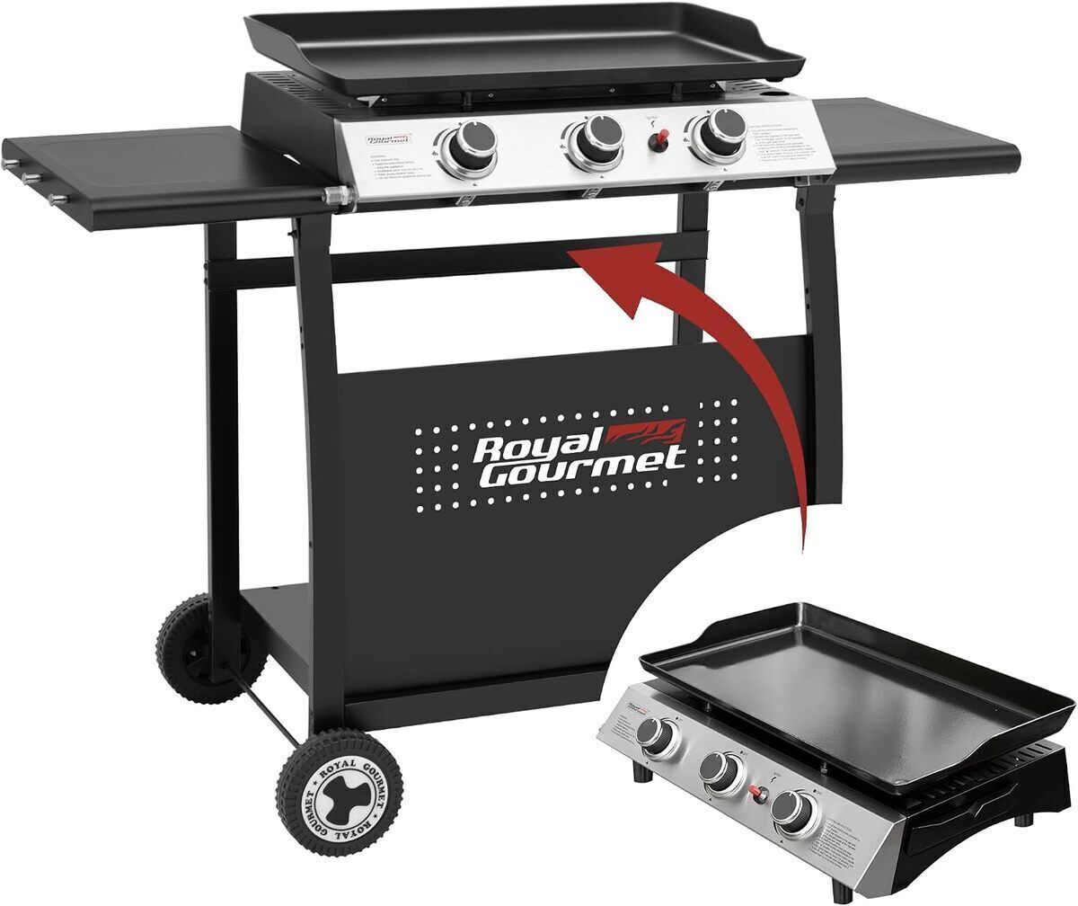 Test royal gourmet plancha gaz 3 brûleurs 7.5 kW