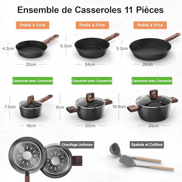 Découvrez notre test détaillé de la batterie de cuisine induction Topbooc 11 pièces antiadhésives : performance, qualité et prix comparés pour bien choisir.