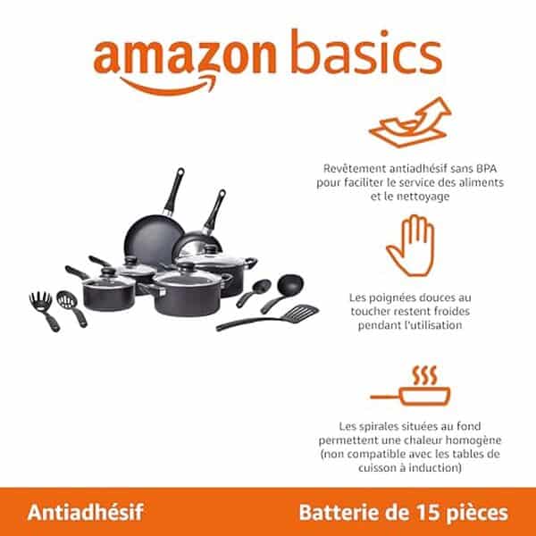 Découvrez notre test détaillé de la batterie de cuisine anti-adhésive Amazon Basics 15 pièces : qualité, performance et rapport qualité-prix analysés pour vous.