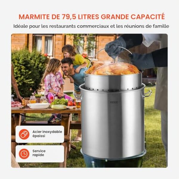 Découvrez notre test détaillé de la marmite acier inox VEVOR 94, 6 L : capacité, qualité, performances et avis pour bien choisir votre équipement de cuisine professionnel.