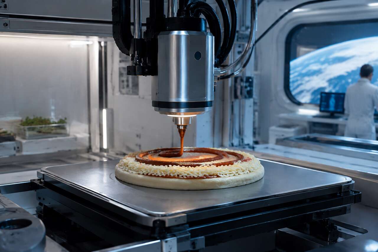 Comment une imprimante 3d peut fabriquer une pizza, couche par couche Comment une imprimante 3d peut fabriquer une pizza, couche par couche