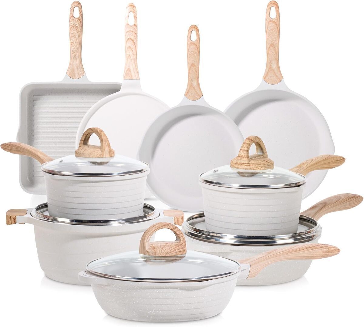 Test de la batterie de cuisine induction JEETEE 23 pcs