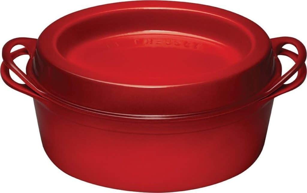 Test de la cocotte Doufeu Le Creuset 32 cm, ovale en fonte émaillée cerise