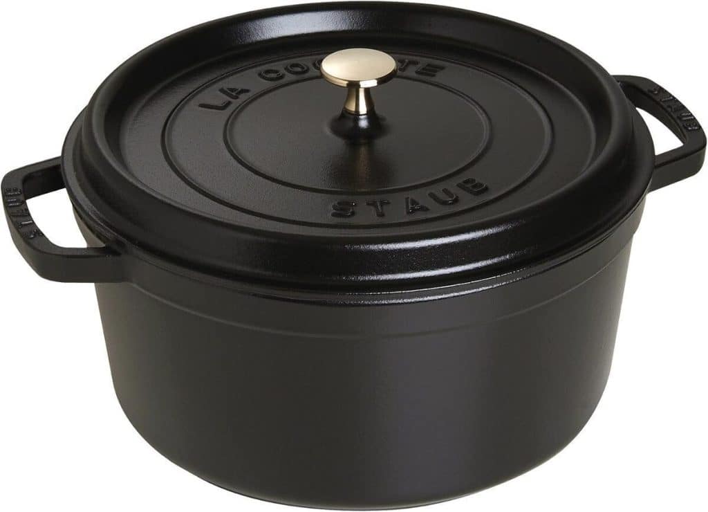 Test de la cocotte Staub 1102825 ronde 7 QT - noir (matt) 28 cm