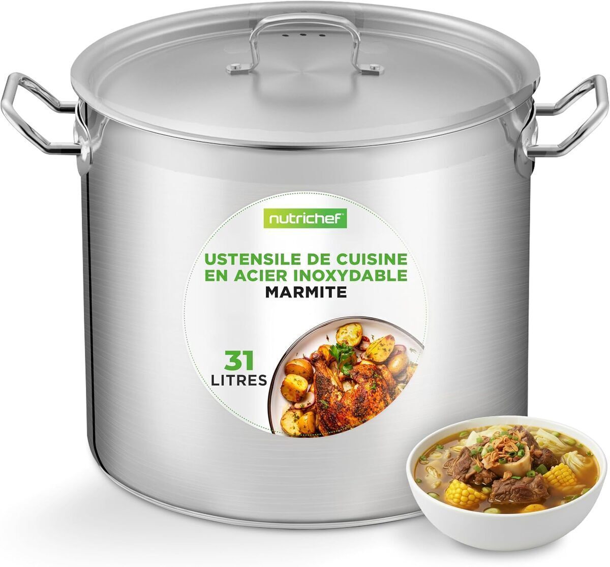 Test de la marmite inox NutriChef 35 QT : grande capacité pour toutes les cuisines