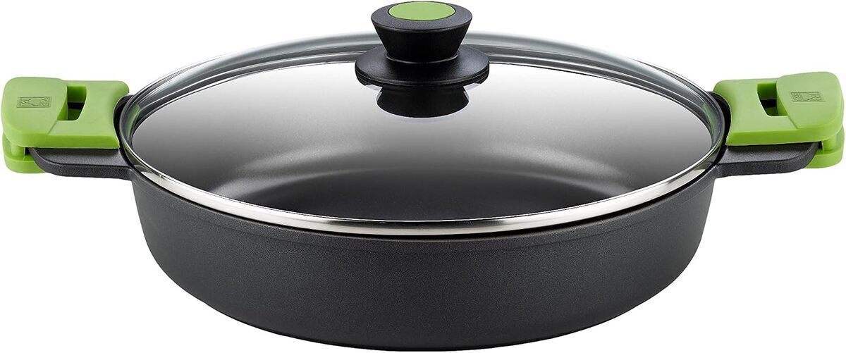 Test du faitout BRA Prior : fonte d'aluminium de 28 cm avec antiadhésif et couvercle en verre