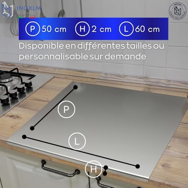 Découvrez la plaque inox Inoxlm 60x50 cm : la solution idéale pour découper et pétrir en cuisine. Qualité professionnelle, hygiène garantie et durabilité exceptionnelle pour tous vos besoins culinaires.