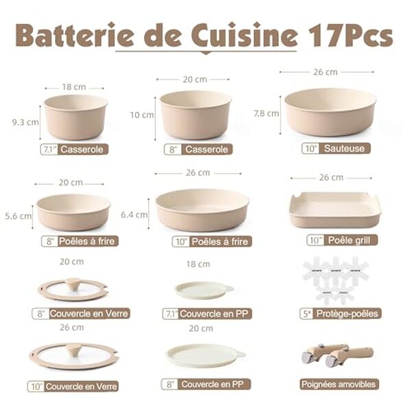 Découvrez notre test complet de la batterie de cuisine Sensarte 17 pièces avec revêtement céramique : qualité, performance et avis d'experts pour bien choisir.