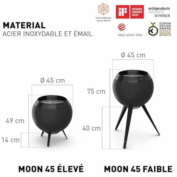 Découvrez le brasero Höfats Moon 45 All Black : design épuré, performance de combustion supérieure et tous les détails de notre test complet.