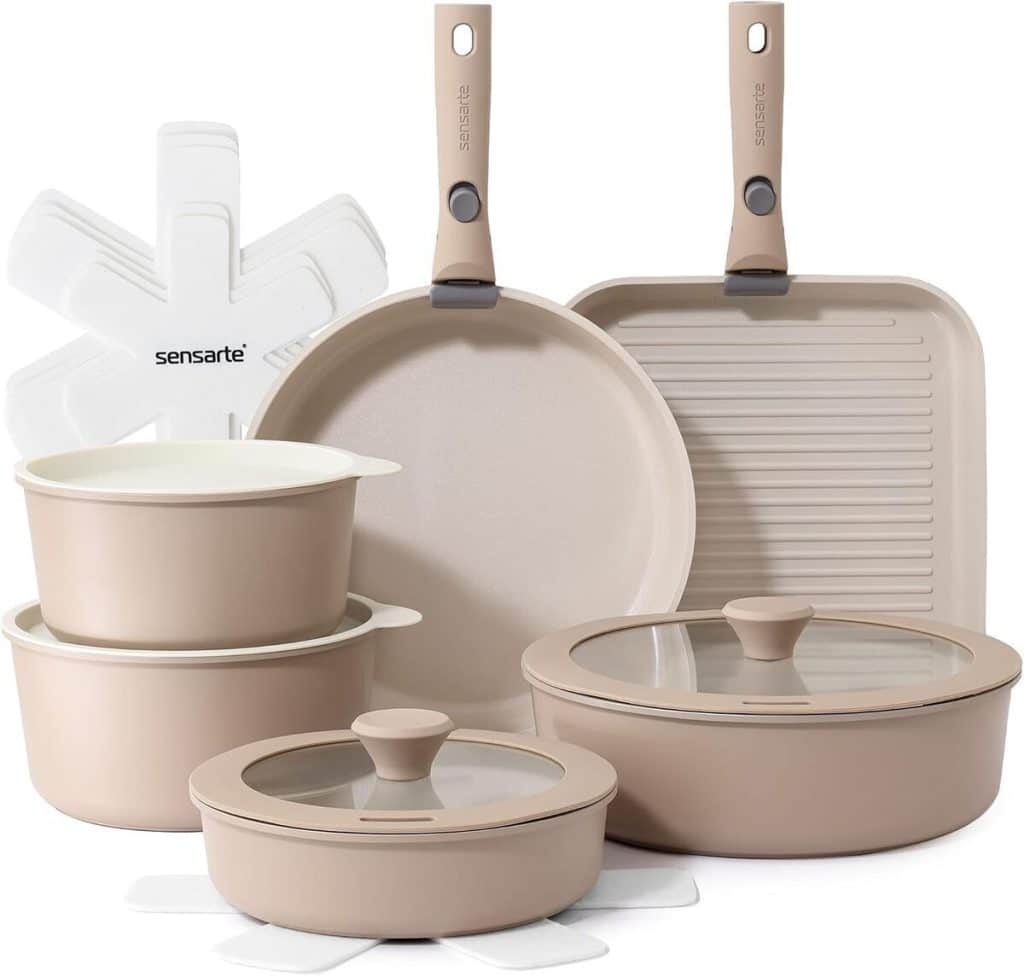 Test : batterie de cuisine Sensarte 17 pièces, revêtement céramique