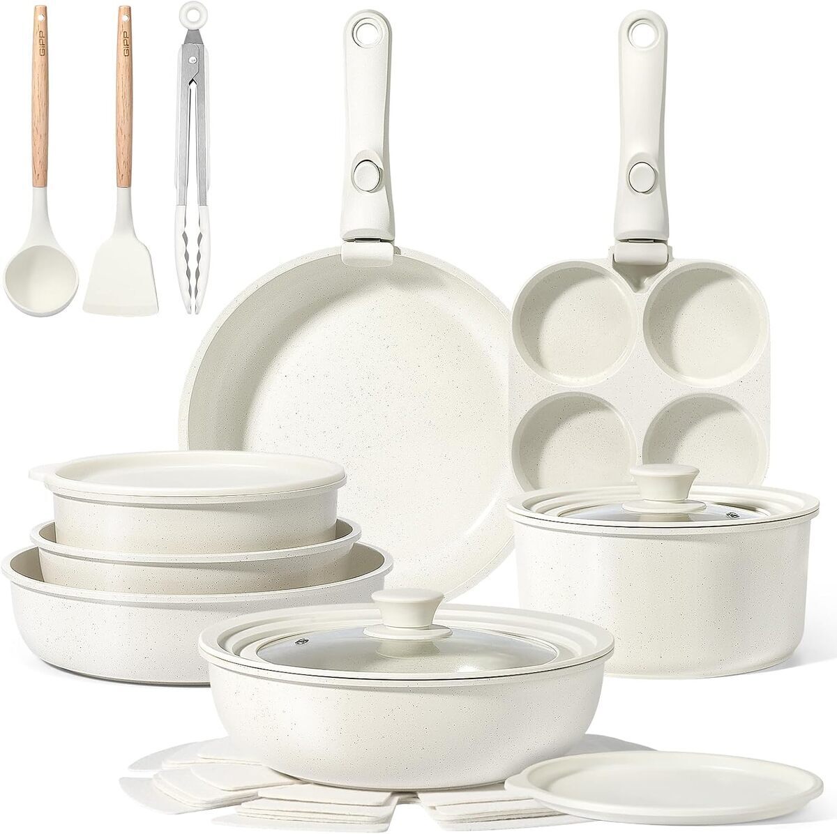 Test : batteries de cuisine GiPP 21 pièces avec poignée amovible