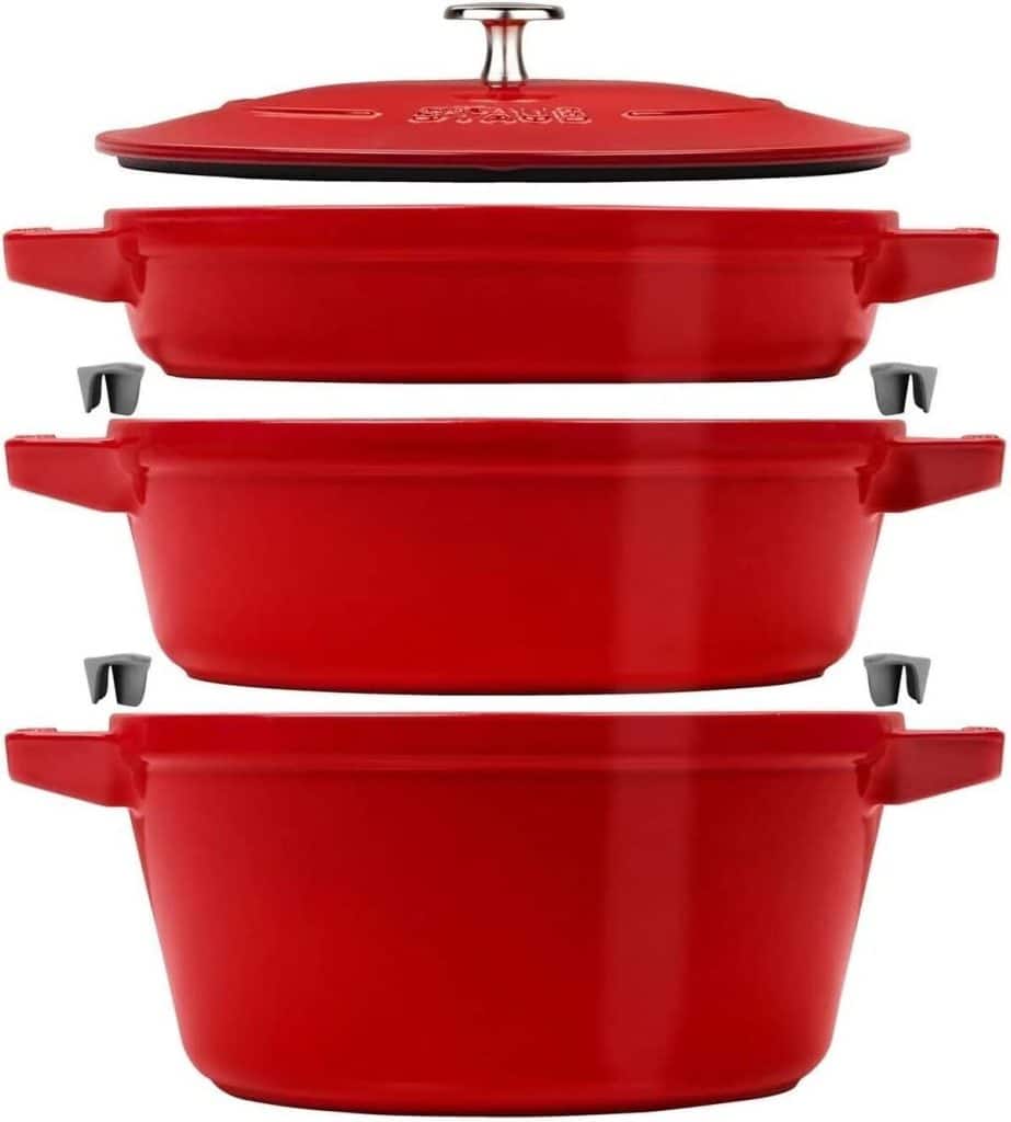 Test : cocottes Staub en fonte cerise rouge