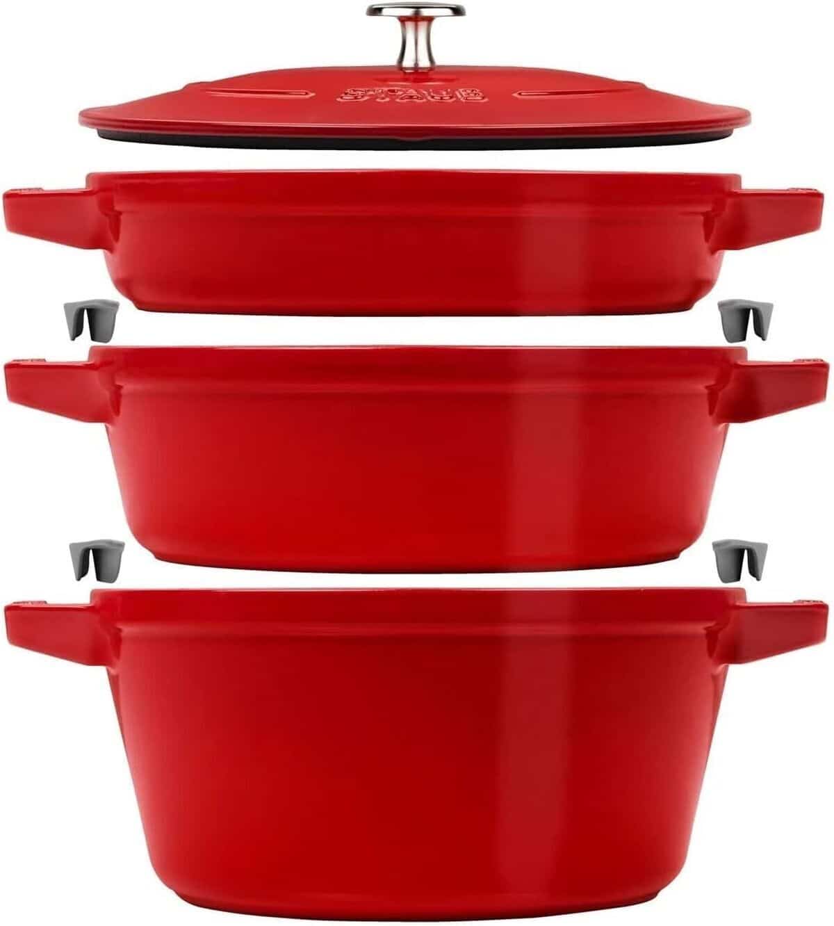 Test : cocottes Staub en fonte cerise rouge