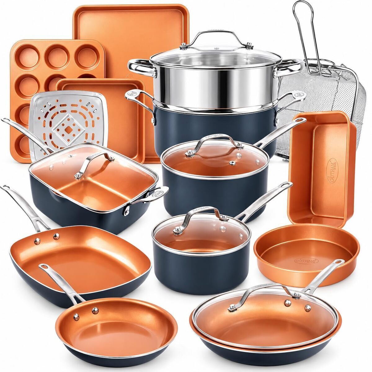 Test de la batterie de cuisine Gotham Steel : performance antiadhésive en cuivre