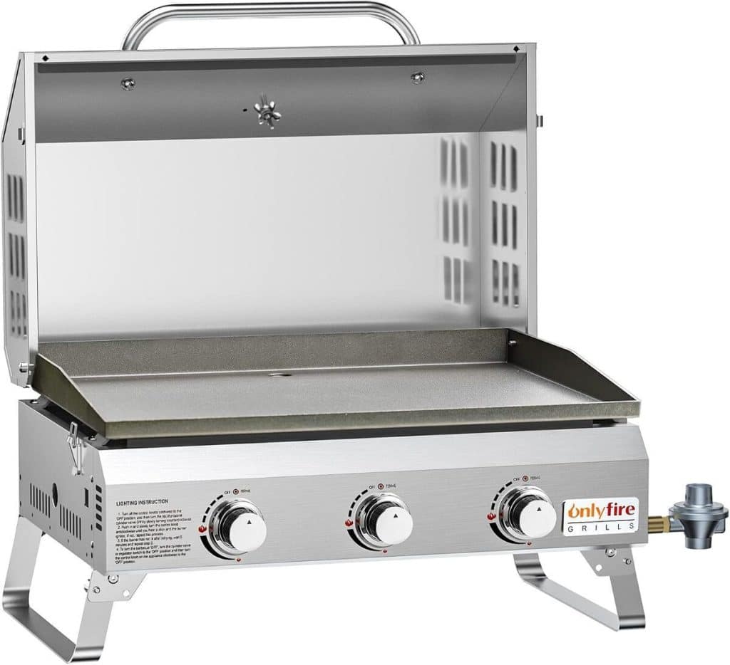 Test de la plaque de cuisson Onlyfire Grills 3 brûleurs portable