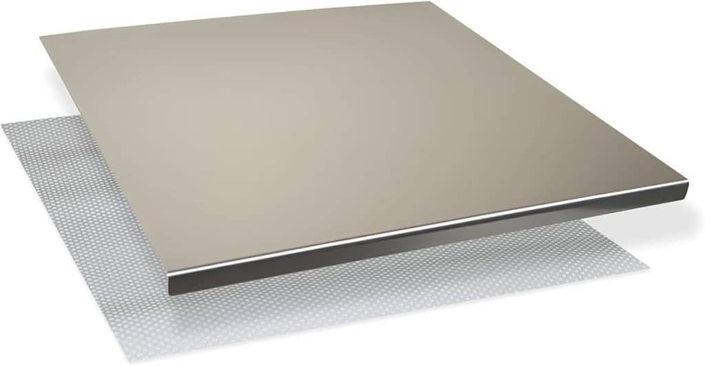 Test de la plaque inox Inoxlm 60x50 cm pour cuisine : planche à découper et pétrir